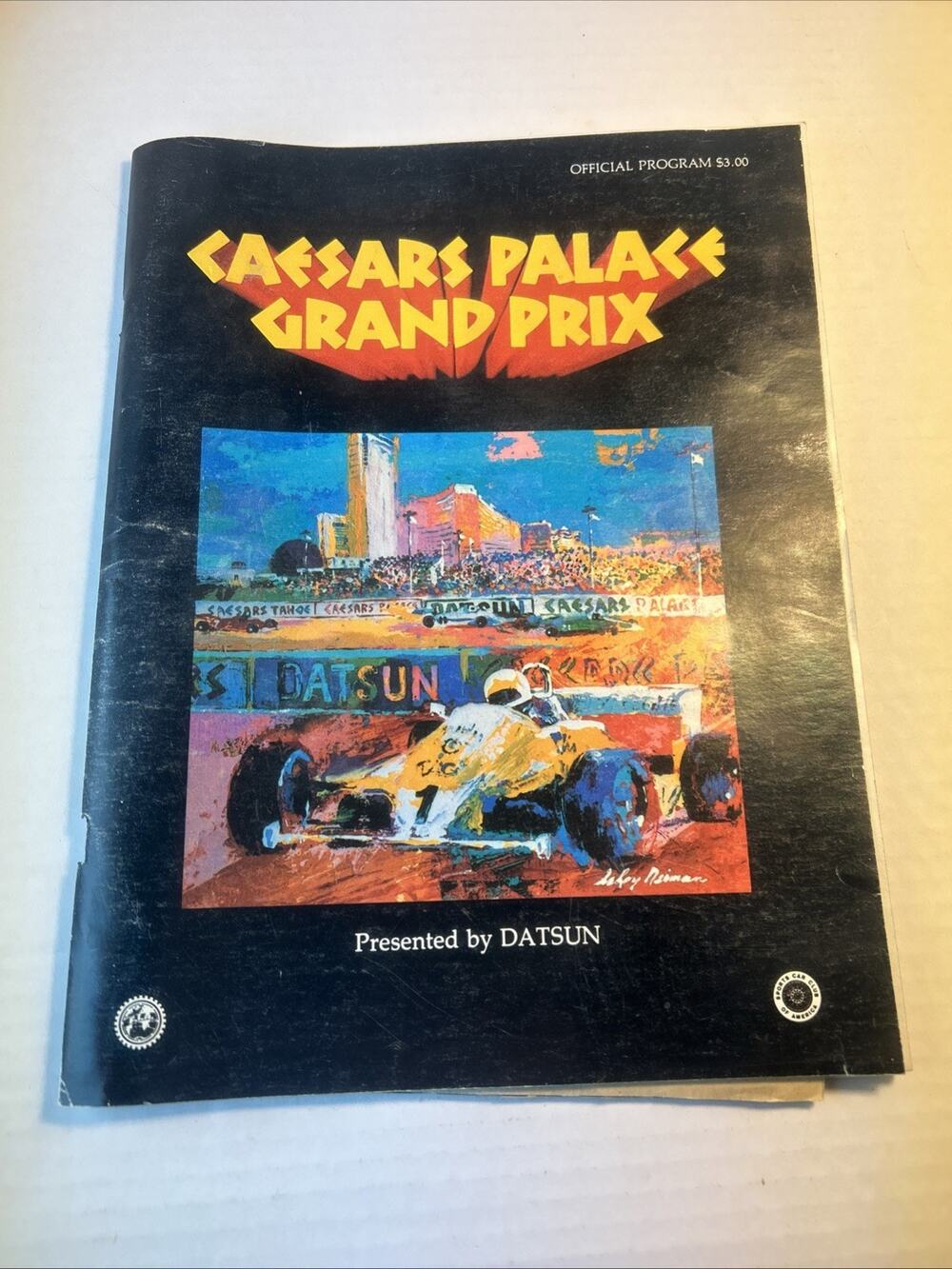 Metal Sign - 1982 Caesars Palace Parking Lot Racing Program - 10x14 inches
